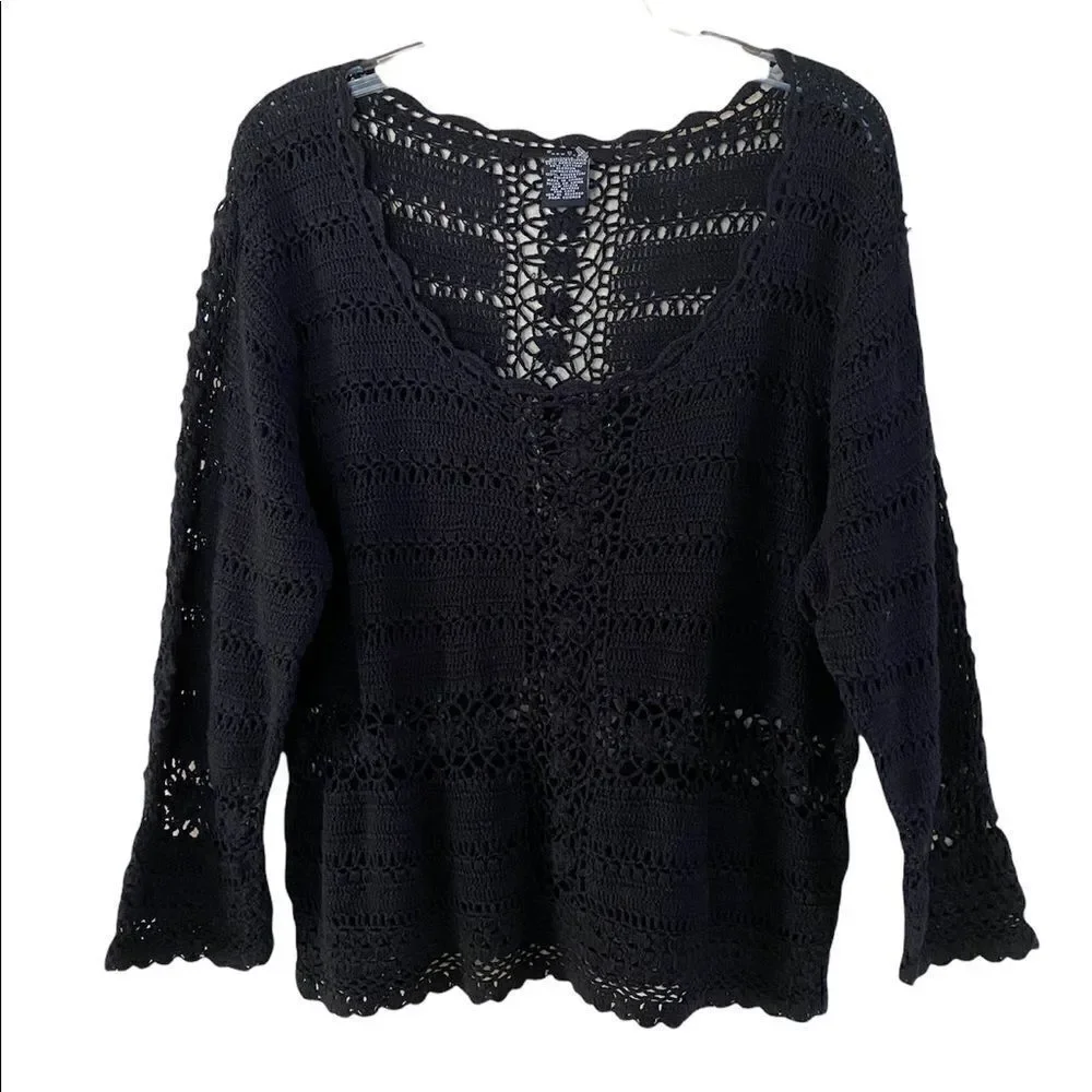 E C I New York Woman’s Black Sweater